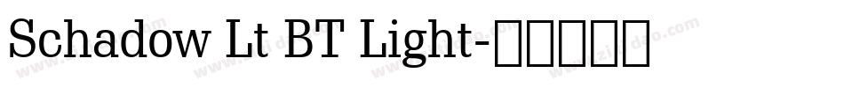 Schadow Lt BT Light字体转换
